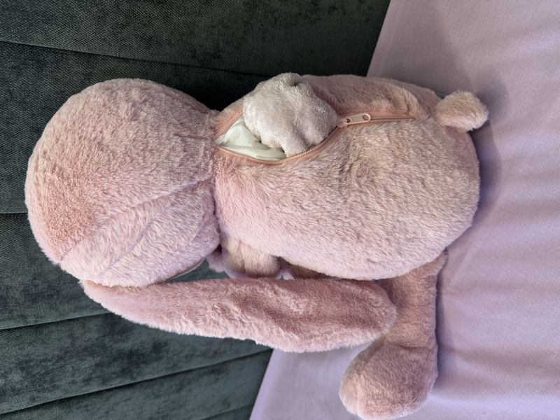 Набір Зайчик 3в1 з пледом та міні-іграшкою, 70 см, рожевий chi-tex-toy-002 фото