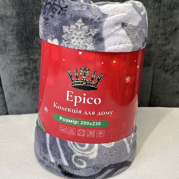 Плед флісовий новорічний різдвяний Epico 200&times;230 см Олені Сніжинки Візерунки ep-ny-03 фото