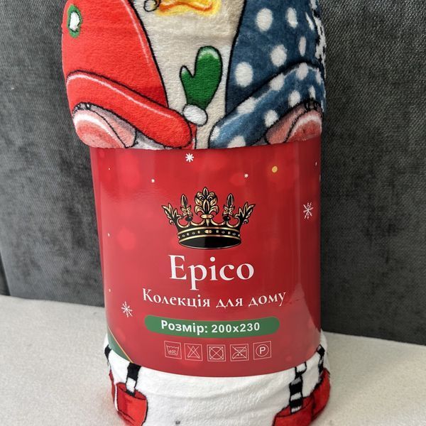Плед флисовый новогодний рождественский Epico 200&times;230 см Гномы Звездочки Елки ep-ny-04 фото