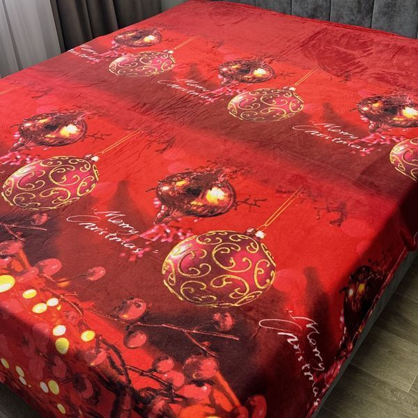 Плед флісовий новорічний різдвяний Epico 200&times;230 см Ялинкові кулі Вогники ep-ny-06 фото